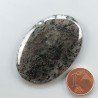 Quarzo Rutilato Moss Naturale Forma Ovale Piatto Cabochon Liscio Fatto a Mano 46X31mm 14.53gm 1pz