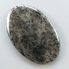 Quarzo Rutilato Moss Naturale Forma Ovale Piatto Cabochon Liscio Fatto a Mano 49X32mm 13.55gm 1pz