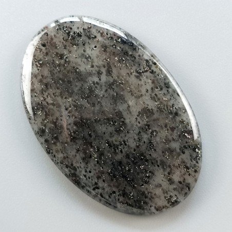 Quarzo Rutilato Moss Naturale Forma Ovale Piatto Cabochon Liscio Fatto a Mano 49X32mm 13.55gm 1pz