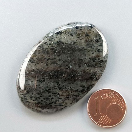 Quarzo Rutilato Moss Naturale Forma Ovale Piatto Cabochon Liscio Fatto a Mano 44X30mm 12.56gm 1pz