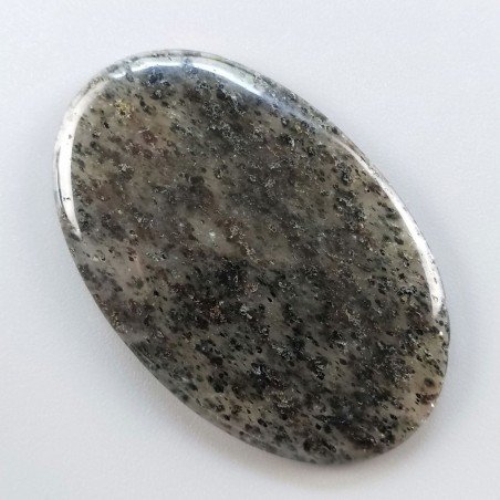 Quarzo Rutilato Moss Naturale Forma Ovale Piatto Cabochon Liscio Fatto a Mano 52X33mm 14.70gm 1pz