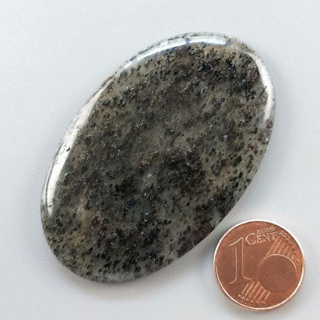Quarzo Rutilato Moss Naturale Forma Ovale Piatto Cabochon Liscio Fatto a Mano 52X33mm 14.70gm 1pz