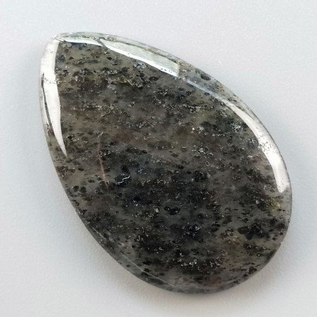 Quarzo Rutilato Moss Naturale Forma Goccia Piatto Cabochon Liscio Fatto a Mano 45X29mm 11.70gm 1pz