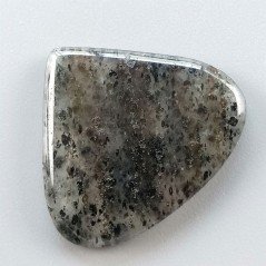 Quarzo Rutilato Moss Naturale Forma Cuore Piatto Cabochon Liscio Fatto a Mano 31X27mm 5,56gm 1pz