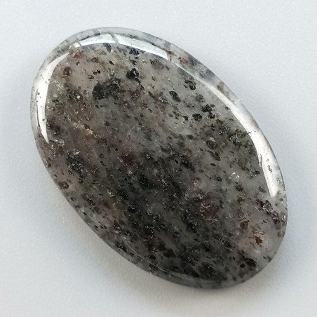 Quarzo Rutilato Moss Naturale Forma Ovale Piatto Cabochon Liscio Fatto a Mano 38X24mm 8.60gm 1pz