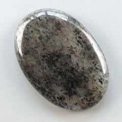 Quarzo Rutilato Moss Naturale Forma Ovale Piatto Cabochon Liscio Fatto a Mano 38X26mm 10.40gm 1pz