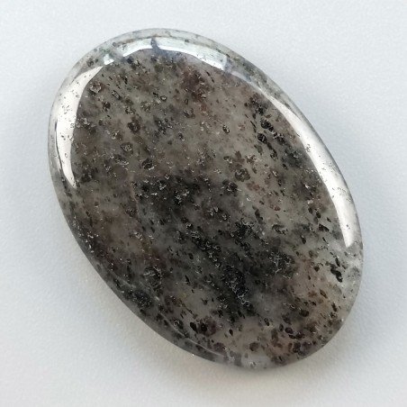 Quarzo Rutilato Moss Naturale Forma Ovale Piatto Cabochon Liscio Fatto a Mano 38X26mm 10.40gm 1pz