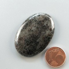 Quarzo Rutilato Moss Naturale Forma Ovale Piatto Cabochon Liscio Fatto a Mano 38X26mm 10.40gm 1pz