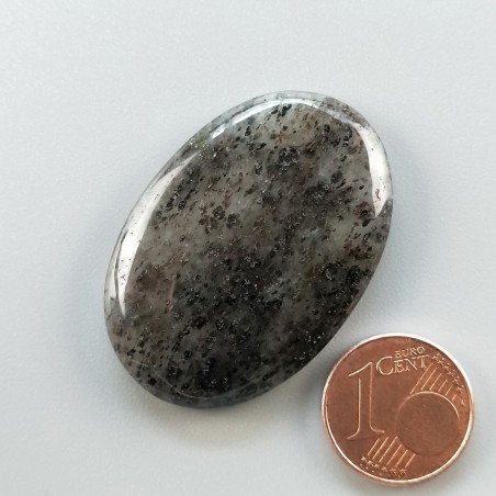 Quarzo Rutilato Moss Naturale Forma Ovale Piatto Cabochon Liscio Fatto a Mano 38X26mm 10.40gm 1pz
