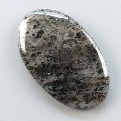 Quarzo Rutilato Moss Naturale Forma Ovale Piatto Cabochon Liscio Fatto a Mano 36X22mm 6,00gm 1pz