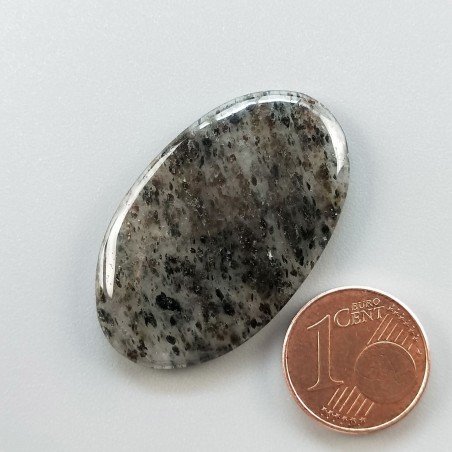 Quarzo Rutilato Moss Naturale Forma Ovale Piatto Cabochon Liscio Fatto a Mano 36X22mm 6,00gm 1pz