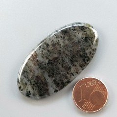 Quarzo Rutilato Moss Naturale Forma Ovale Piatto Cabochon Liscio Fatto a Mano 45X23mm 9.20gm 1pz