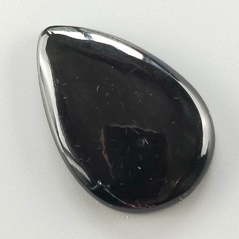 Ossidiana Arcobaleno Sheen Forma Goccia Piatto Cabochon Liscio Fatto a Mano 21X14X5mm 2,16gm 1pz