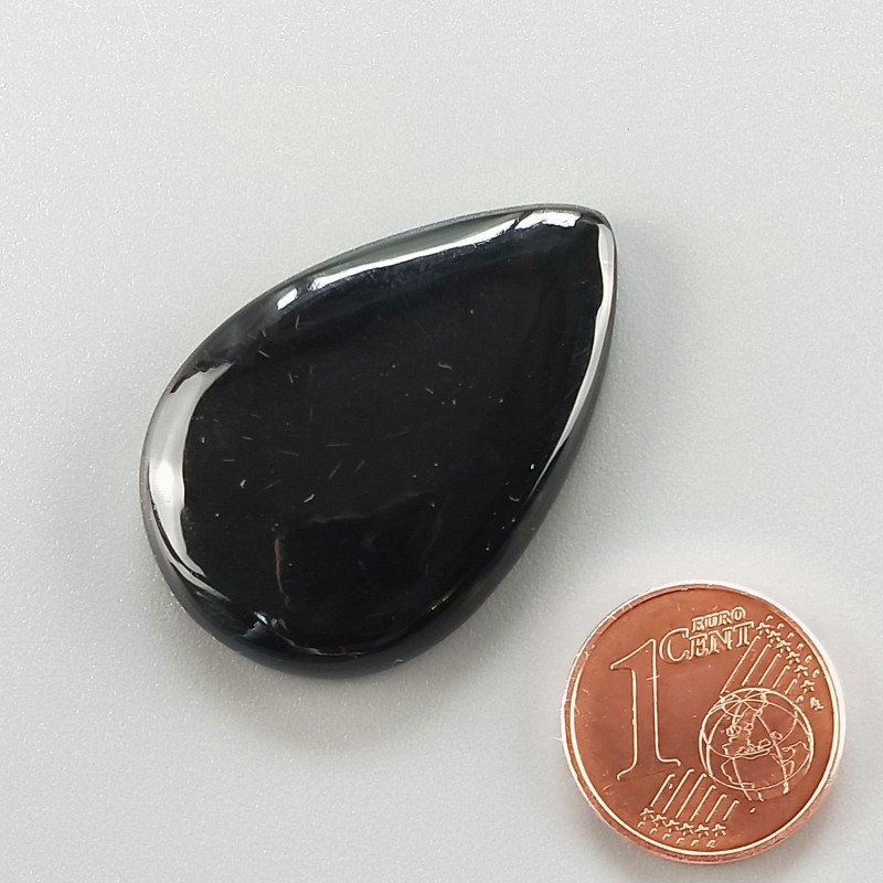 Ossidiana Arcobaleno Sheen Forma Goccia Piatto Cabochon Liscio Fatto a Mano 21X14X5mm 2,16gm 1pz