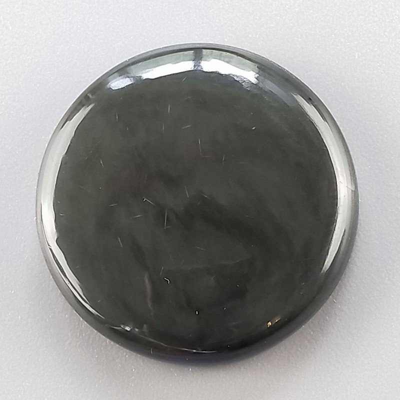 Ossidiana Arcobaleno Sheen Forma Tondo Piatto Cabochon Liscio Fatto a Mano 27X6mm 7,00gm 1pz