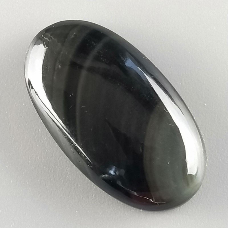 Ossidiana Arcobaleno Sheen Forma Ovale Piatto Cabochon Liscio Fatto a Mano 34X19X8mm 7,40gm 1pz
