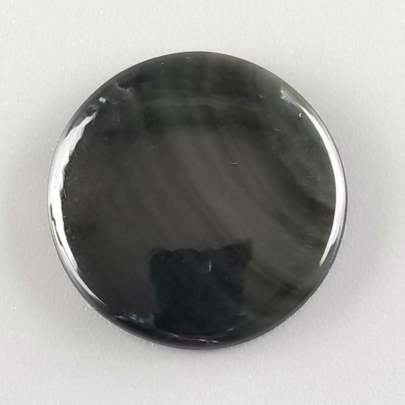 Ossidiana Arcobaleno Sheen Forma Tondo Piatto Cabochon Liscio Fatto a Mano 24X4mm 3,30gm 1pz