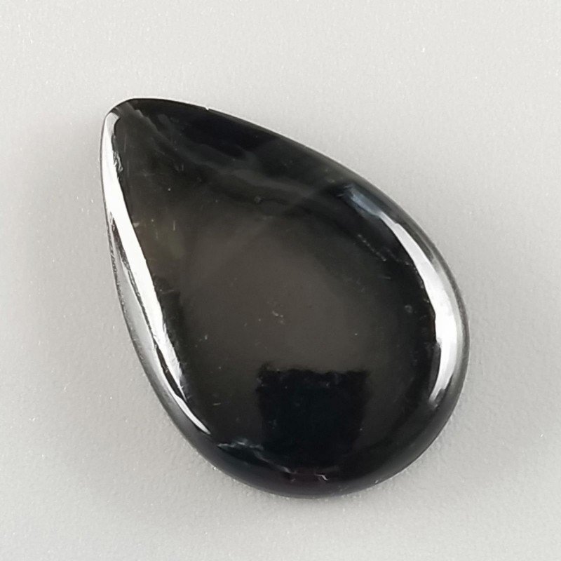 Ossidiana Arcobaleno Sheen Forma Goccia Piatto Cabochon Liscio Fatto a Mano 28X18X5mm 3,80gm 1pz