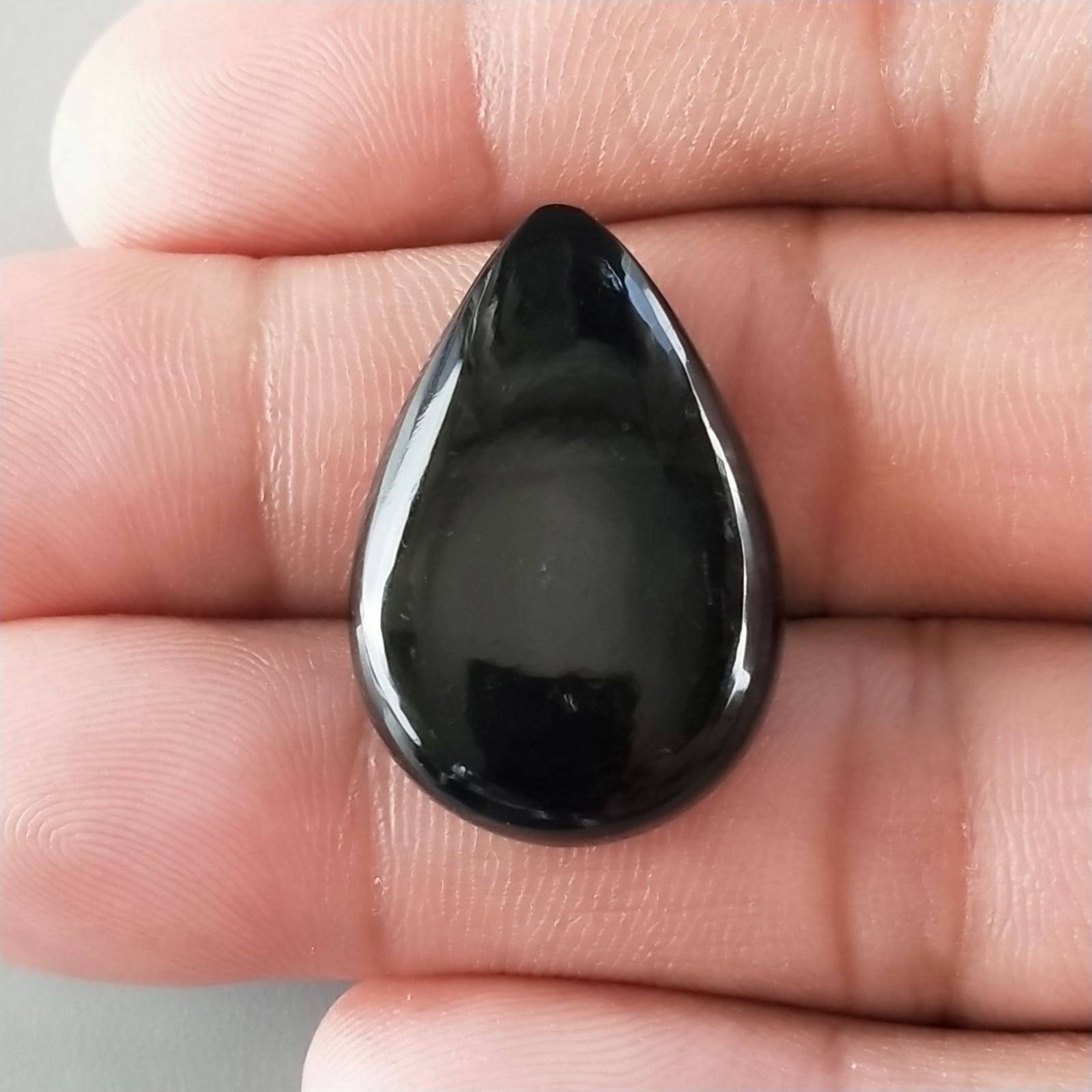 Ossidiana Arcobaleno Sheen Forma Goccia Piatto Cabochon Liscio Fatto a Mano 28X18X5mm 3,80gm 1pz