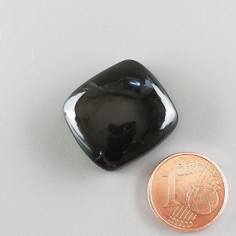Ossidiana Arcobaleno Sheen Forma Quadrato Piatto Cabochon Liscio Fatto a Mano 21X20X8mm 5,90gm 1pz