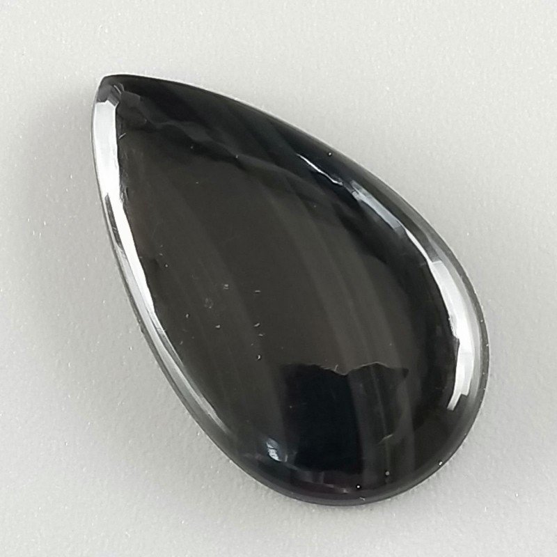 Ossidiana Arcobaleno Sheen Forma Goccia Piatto Cabochon Liscio Fatto a Mano 28X16X4mm 2,86gm 1pz