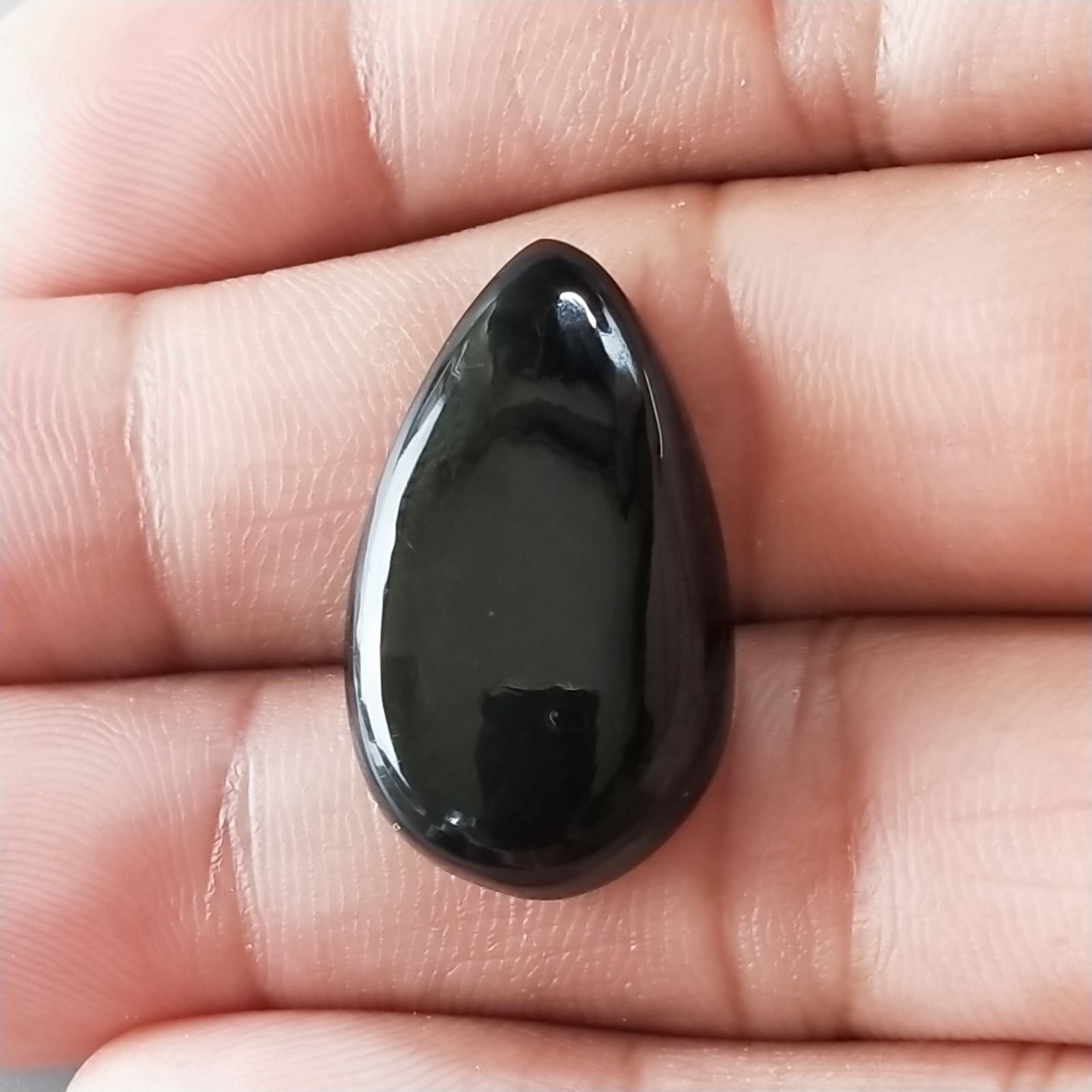Ossidiana Arcobaleno Sheen Forma Goccia Piatto Cabochon Liscio Fatto a Mano 27X15X6mm 3,50gm 1pz