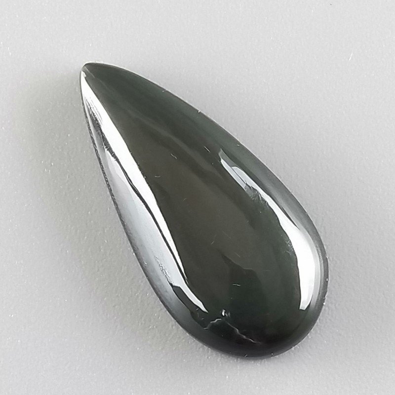 Ossidiana Arcobaleno Sheen Forma Goccia Piatto Cabochon Liscio Fatto a Mano 31X14X6mm 3,40gm 1pz