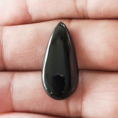 Cabochon di Ossidiana Arcobaleno Sheen Goccia, Piatto e Liscio, 27x13x4 mm, 2,20 g, Fatto a Mano