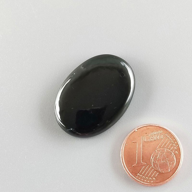Cabochon di Ossidiana Arcobaleno Sheen Ovale, Piatto e Liscio, 25x19x4 mm, 3,30 g, Fatto a Mano
