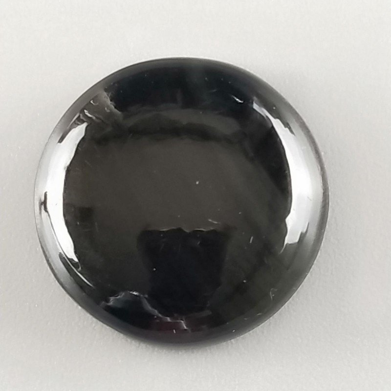 Ossidiana Arcobaleno Sheen Forma Tondo Piatto Cabochon Liscio Fatto a Mano 21X7mm 5,10gm 1pz