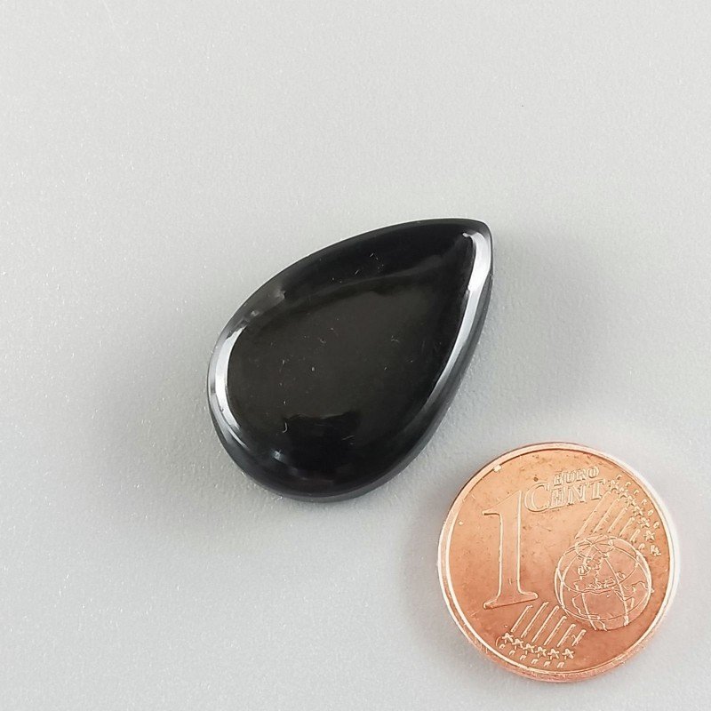 Ossidiana Arcobaleno Sheen Forma Goccia Piatto Cabochon Liscio Fatto a Mano 24X16X6mm 3,70gm 1pz