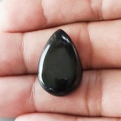 Ossidiana Arcobaleno Sheen Forma Goccia Piatto Cabochon Liscio Fatto a Mano 24X16X6mm 3,70gm 1pz