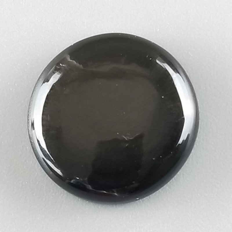 Ossidiana Arcobaleno Sheen Forma Tondo Piatto Cabochon Liscio Fatto a Mano 20X6mm 3,55gm 1pz