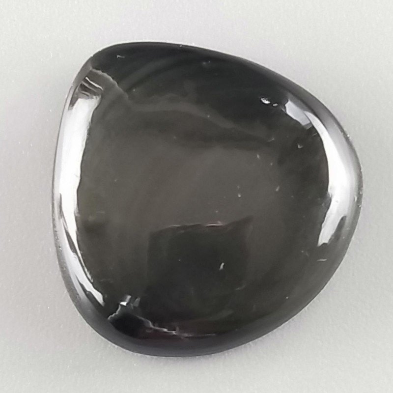Ossidiana Arcobaleno Sheen Forma Goccia Piatto Cabochon Liscio Fatto a Mano 24X23X7mm 5,00gm 1pz