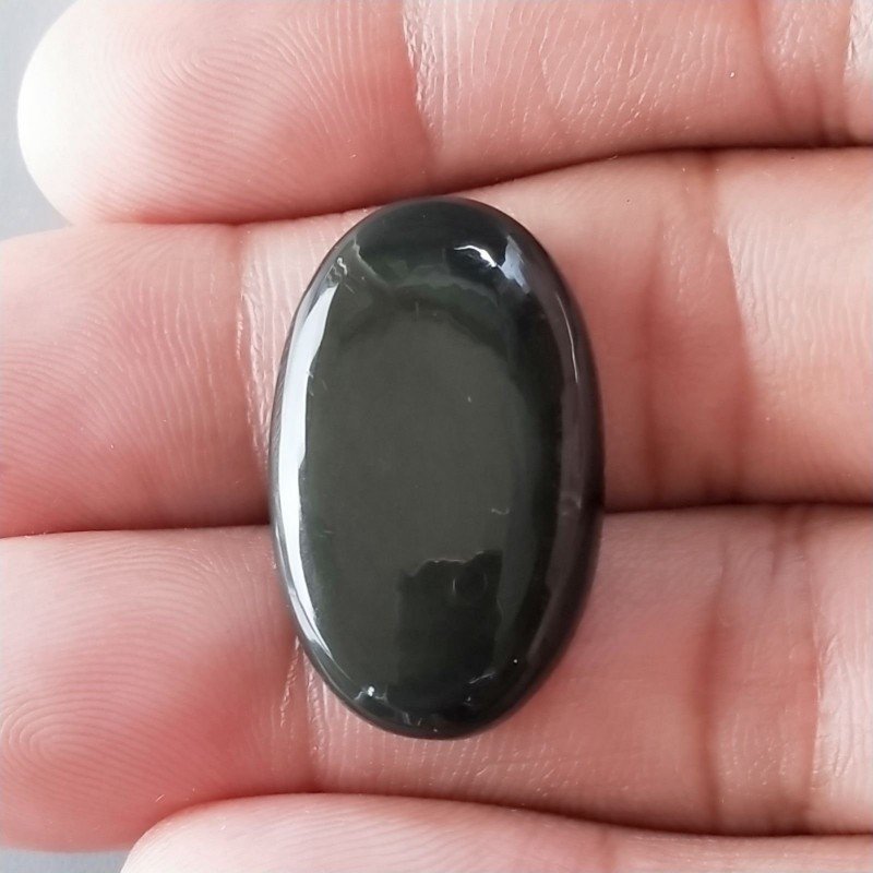 Ossidiana Arcobaleno Sheen Forma Ovale Piatto Cabochon Liscio Fatto a Mano 27X17X5mm 3,70gm 1pz