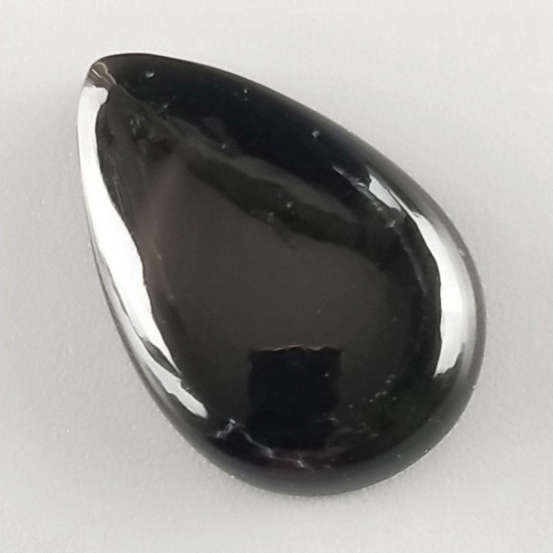 Ossidiana Arcobaleno Sheen Forma Goccia Piatto Cabochon Liscio Fatto a Mano 26X18X6mm 4,30gm 1pz
