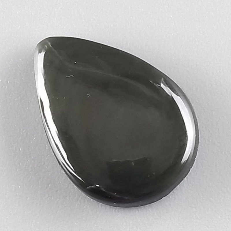 Ossidiana Arcobaleno Sheen Forma Goccia Piatto Cabochon Liscio Fatto a Mano 22X16X8mm 2,40gm 1pz