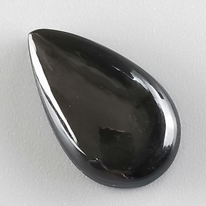 Ossidiana Arcobaleno Sheen Forma Goccia Piatto Cabochon Liscio Fatto a Mano 23X14X6mm 2,50gm 1pz