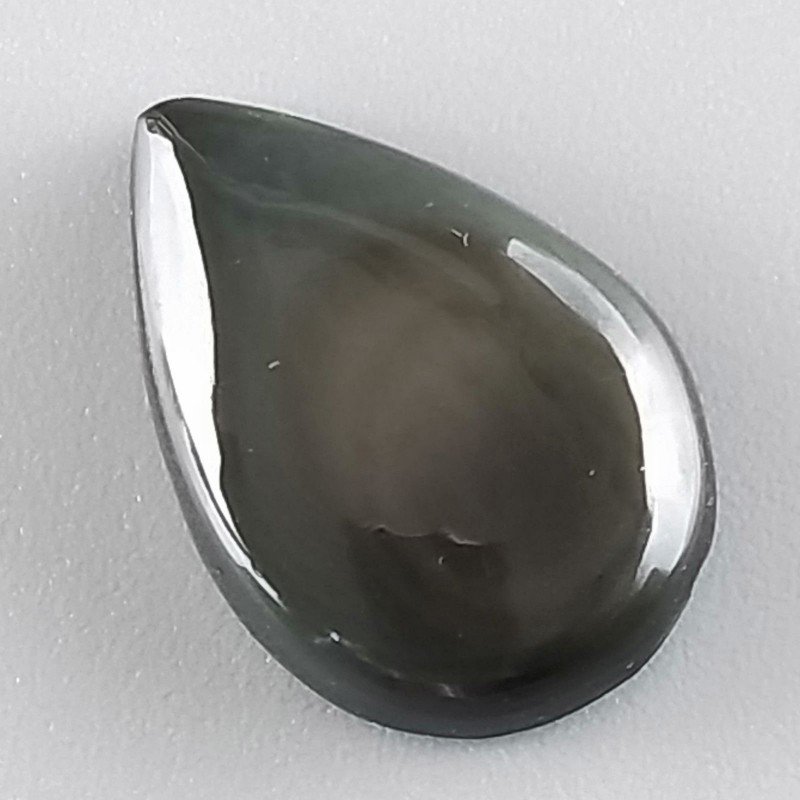 Ossidiana Arcobaleno Sheen Forma Goccia Piatto Cabochon Liscio Fatto a Mano 21X14X5mm 2,00gm 1pz