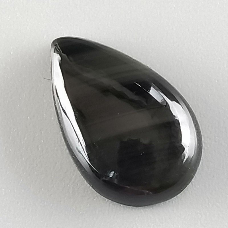 Ossidiana Arcobaleno Sheen Forma Goccia Piatto Cabochon Liscio Fatto a Mano 20X13X5mm 2,00gm 1pz