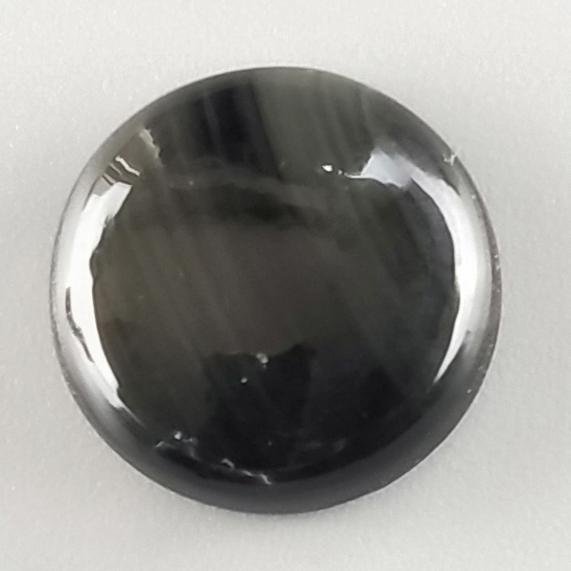 Ossidiana Arcobaleno Sheen Forma Tondo Piatto Cabochon Liscio Fatto a Mano 18X5mm 2,60gm 1pz
