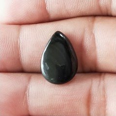 Ossidiana Arcobaleno Sheen Forma Goccia Piatto Cabochon Liscio Fatto a Mano 17X12X3mm 0,83gm 1pz