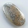 Pietra di Sole Nera Naturale Forma Ovale Piatto Cabochon Liscio Fatto a Mano 34X19X6mm 7,50gm 1pz