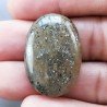 Pietra di Sole Nera Naturale Forma Ovale Piatto Cabochon Liscio Fatto a Mano 30X21X7mm 8,30gm 1pz