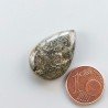 Pietra di Sole Nera Naturale Forma Goccia Piatto Cabochon Liscio Fatto a Mano 24X16X6mm 4,50gm 1pz