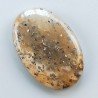 Pietra di Sole Nera Naturale Forma Ovale Piatto Cabochon Liscio Fatto a Mano 34X23X6mm 7,80gm 1pz