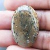 Pietra di Sole Nera Naturale Forma Ovale Piatto Cabochon Liscio Fatto a Mano 34X23X6mm 7,80gm 1pz