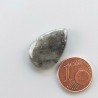Pietra di Sole Nera Naturale Forma Goccia Piatto Cabochon Liscio Fatto a Mano 22X14X5mm 2,62gm 1pz