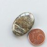 Pietra di Sole Nera Naturale Forma Ovale Piatto Cabochon Liscio Fatto a Mano 26X16X6mm 4,80gm 1pz