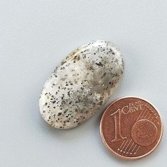 Pietra di Sole Nera Naturale Forma Ovale Piatto Cabochon Liscio Fatto a Mano 26X16X5mm 3,80gm 1pz